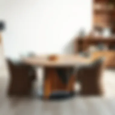 Innovative materials used in large table design