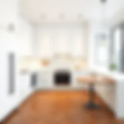 Elegant white kitchen design showcasing modern aesthetics