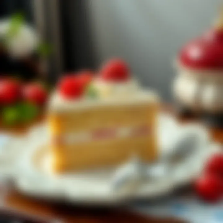 Elegantly Decorated Air Fryer Cake Decorated air fryer cake on a elegant plate