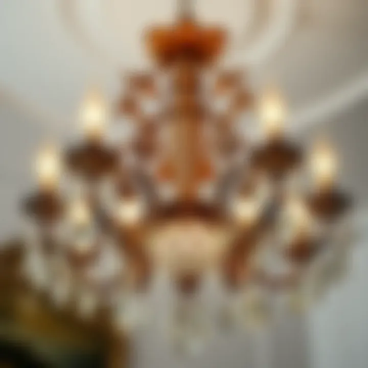 Vintage chandelier with intricate designs