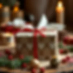 Thoughtful gift wrapped in elegant paper