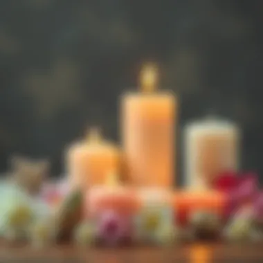 A selection of aromatic candles arranged elegantly for a special occasion