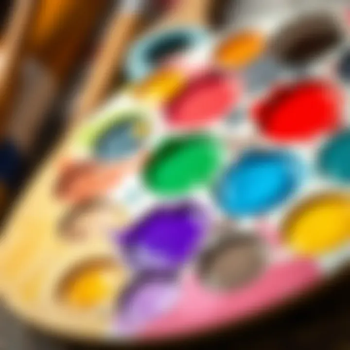 An artist's palette showcasing a blend of colors