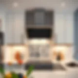 Sleek modern kitchen showcasing an elegant hood design