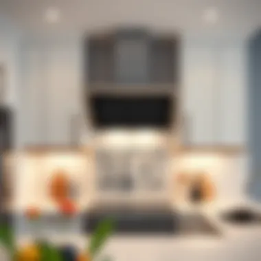 Sleek modern kitchen showcasing an elegant hood design