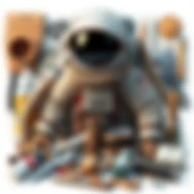 Selection of materials used for creating an astronaut suit