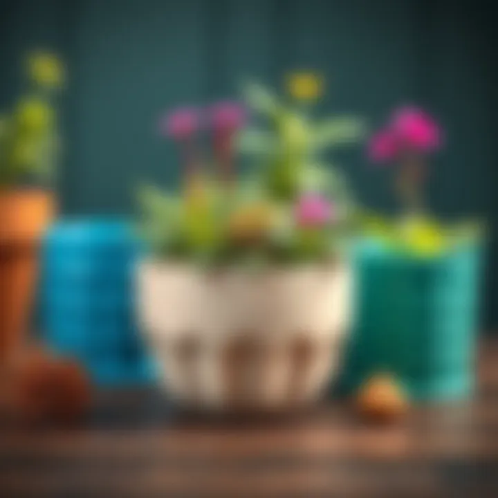 Creative planters made from recycled materials