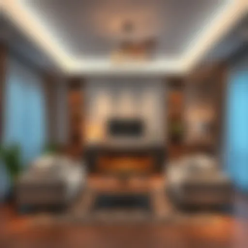 Ambient Lighting Design Elegant ambient lighting in a cozy living room setting