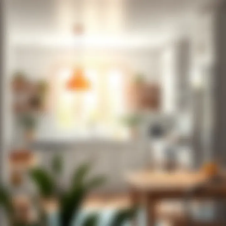 Natural light enhancing a bright kitchen atmosphere