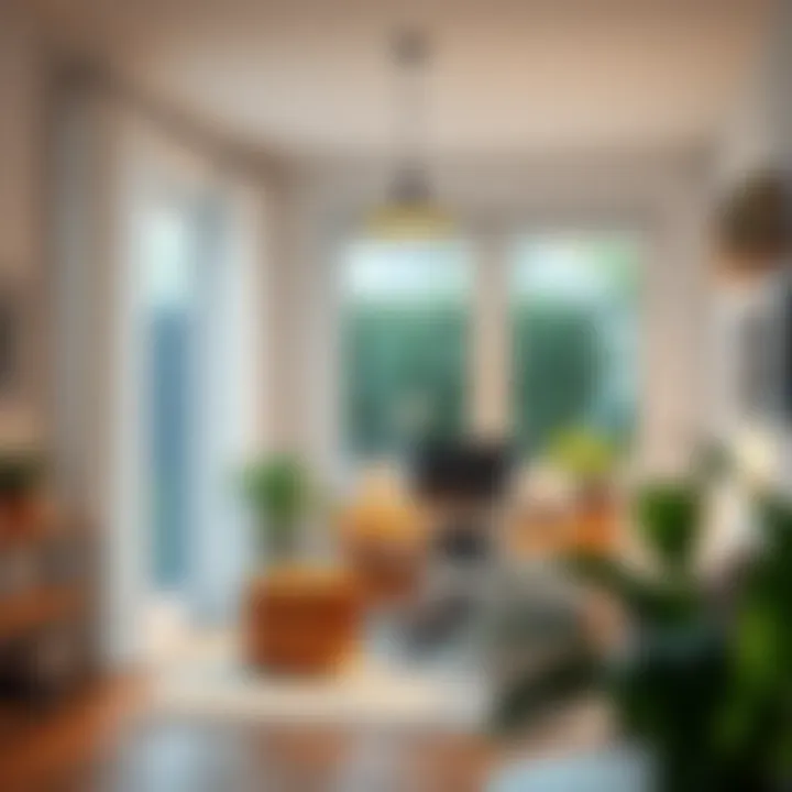 Task lighting in a modern home office environment