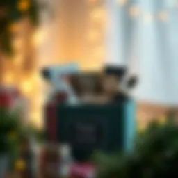 A creative gift box filled with personalized items for fathers.