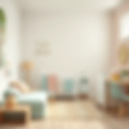 Cozy and stylish baby room with pastel colors