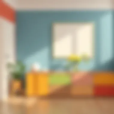 A vibrant palette of paint colors