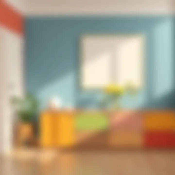 A vibrant palette of paint colors