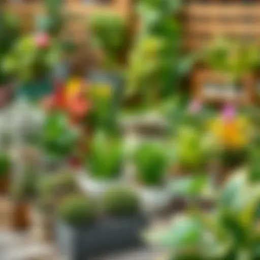 Innovative garden layout showcasing creative plant arrangements