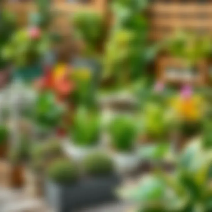 Innovative garden layout showcasing creative plant arrangements