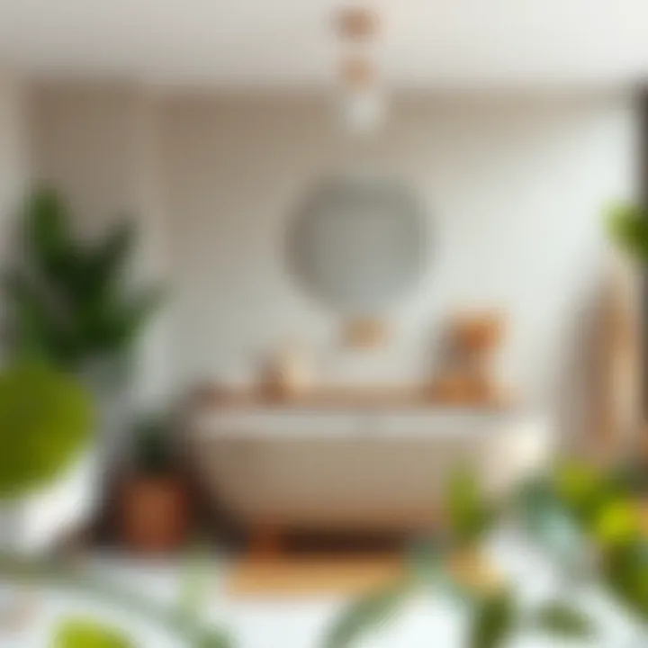 Creative use of natural materials in a bathroom