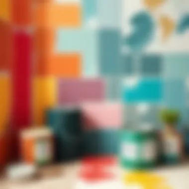 Various types of paints for tile renovation