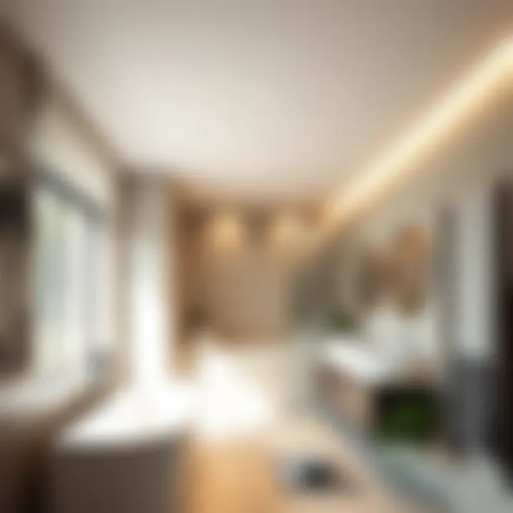 Functional Plastic Ceiling Solution in Contemporary Bathroom Contemporary bathroom with a functional plastic ceiling solution