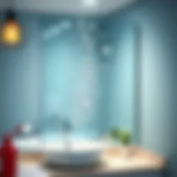 Sparkling clean bathroom glass