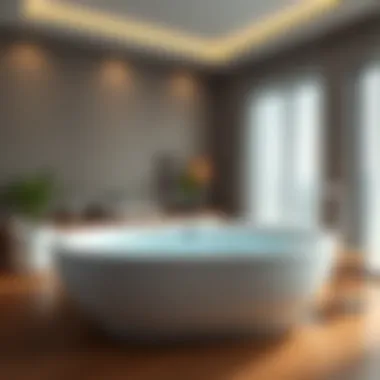 Luxurious whirlpool bathtub with advanced features