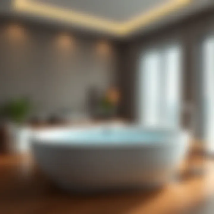 Luxurious whirlpool bathtub with advanced features