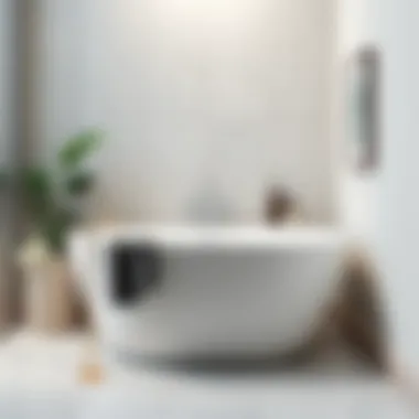 Stylish corner bathtub showcasing contemporary lines
