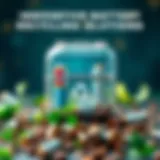 Conceptual illustration of battery recycling