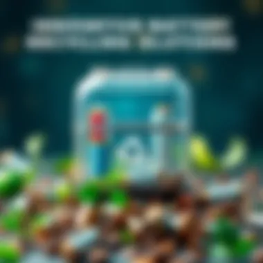 Innovative Battery Recycling Solutions Conceptual illustration of battery recycling