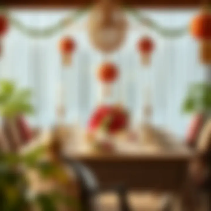 Festive table setting adorned with traditional decorations