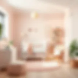 A cozy and stylish nursery with pastel colors