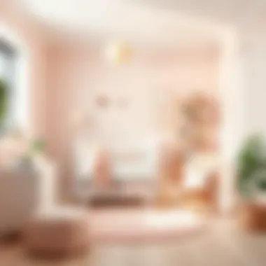 A cozy and stylish nursery with pastel colors