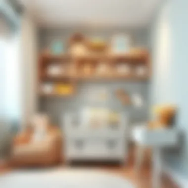 Functional storage solutions in a baby room