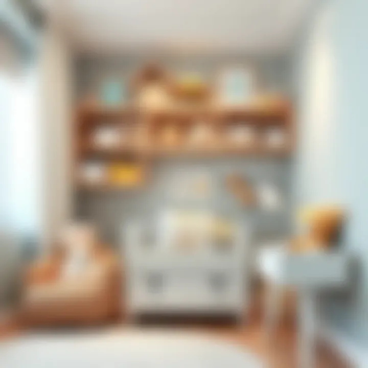 Functional storage solutions in a baby room
