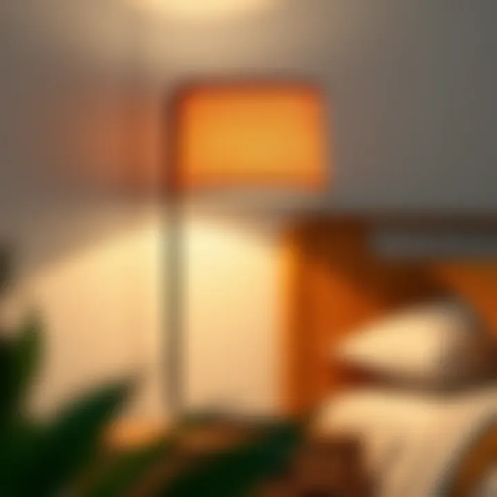 Stylish bedside lamp showcasing minimalist design and functionality