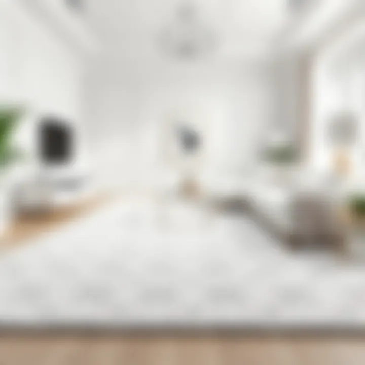 Elegant white carpet in a bright living room setting