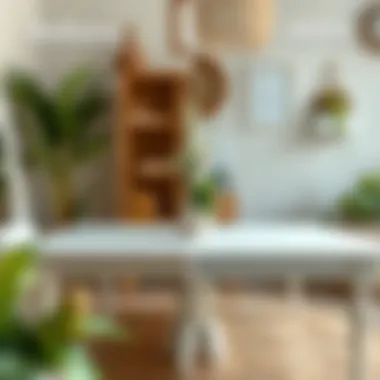 Transformation of a White Wooden Table Before and after cleaning a white wooden table.