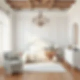 Elegant color palette for a white bedroom