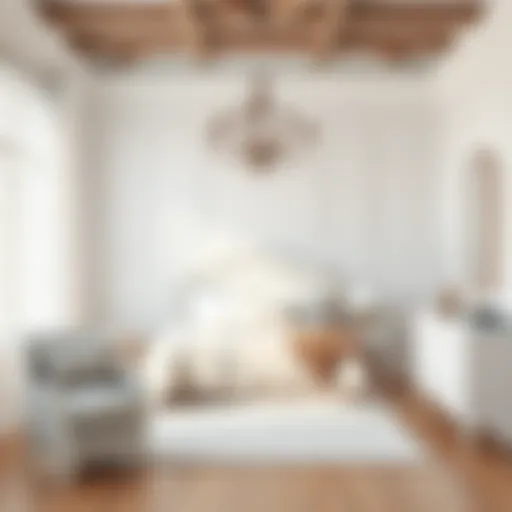 Elegant color palette for a white bedroom