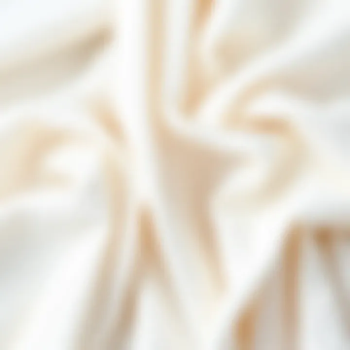 A collection of white fabrics, highlighting the textures and tones that enhance design versatility.