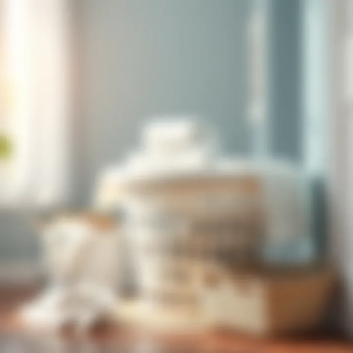 A bright and clean laundry basket