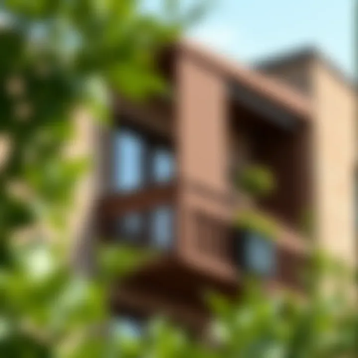 Contemporary brown balcony closure design