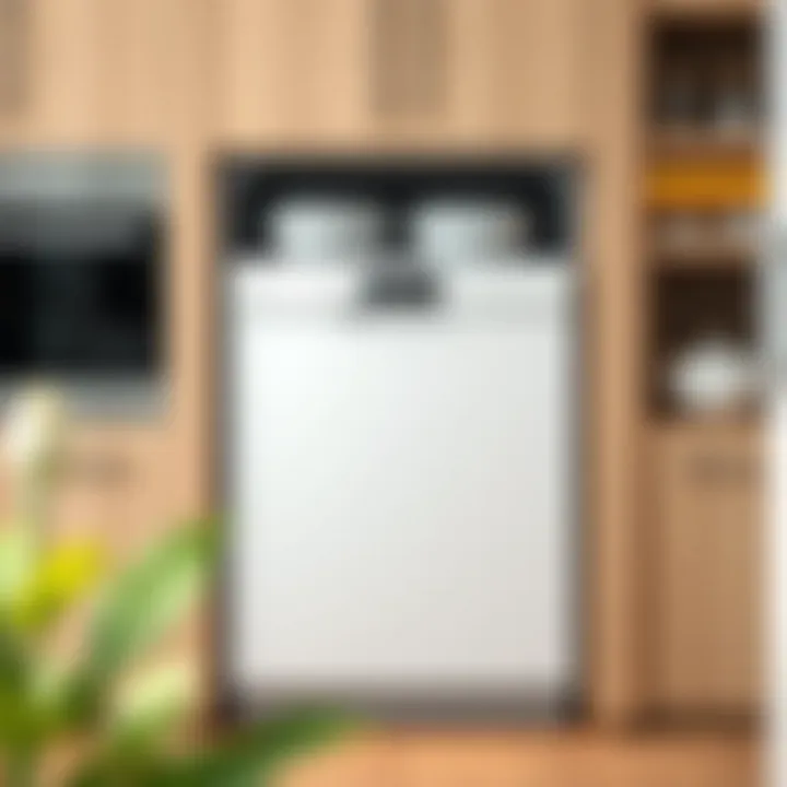 Stylish built-in dishwasher integrated into cabinetry