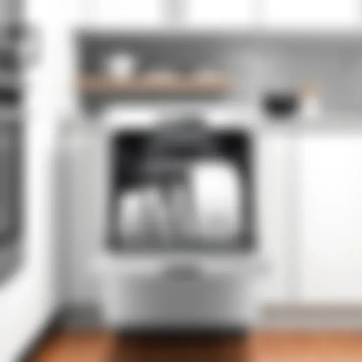 Compact dishwasher in a modern kitchen setting