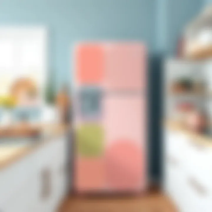 Colorful paint options for refrigerator renovation