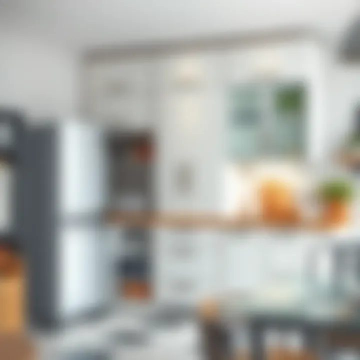 Space planning for kitchen with refrigerator