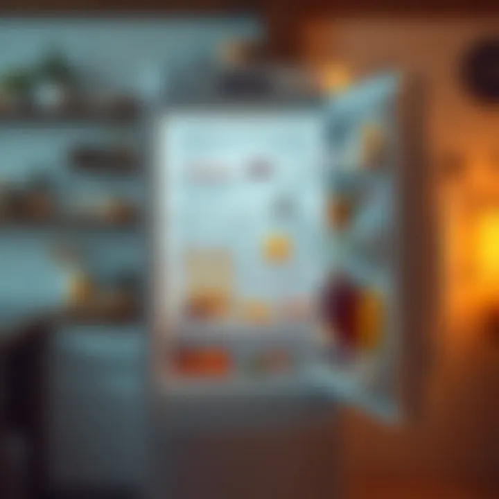 Energy-efficient refrigerator displaying temperature controls