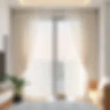 Elegant sheer curtain enhancing a modern interior