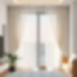 Elegant sheer curtain enhancing a modern interior