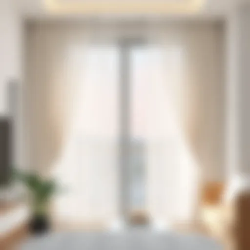 Elegant sheer curtain enhancing a modern interior